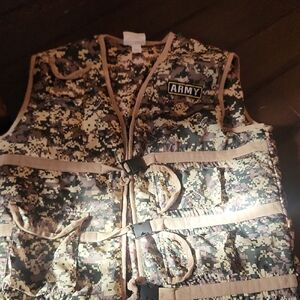 Camouflage Army Vest Costume Adult Size
